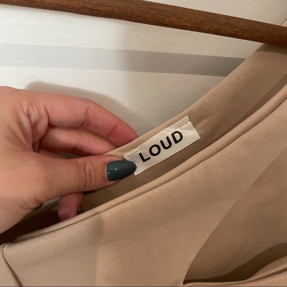 Loud One Shoulder Midi Dress Size S Taupe - Picture 4 of 4